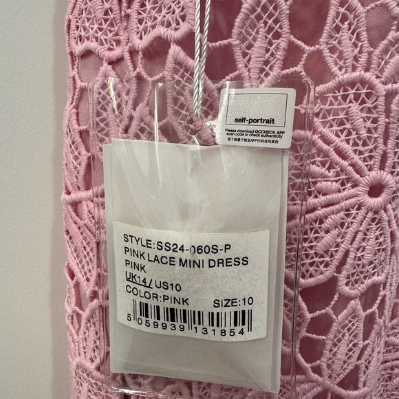 Self-Portrait - Pink Lace Mini Dress - NWT - Picture 10 of 10